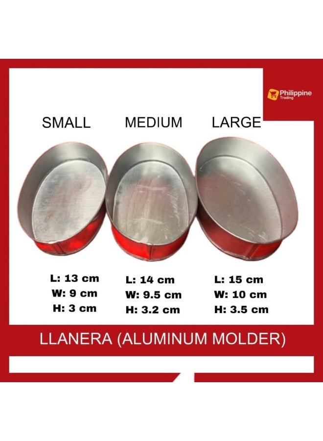 3-Piece Medium Aluminum Llanera Cake Mould Set - Image 2