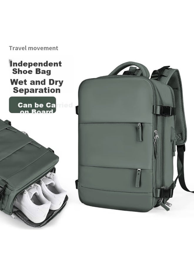 Landcase Backpack, Travel Bag For Women, Large Capacity, Laptop Bag, Short-trip Business Trip, Travel Luggage Bag, 1637 Forest Gree - Image 1