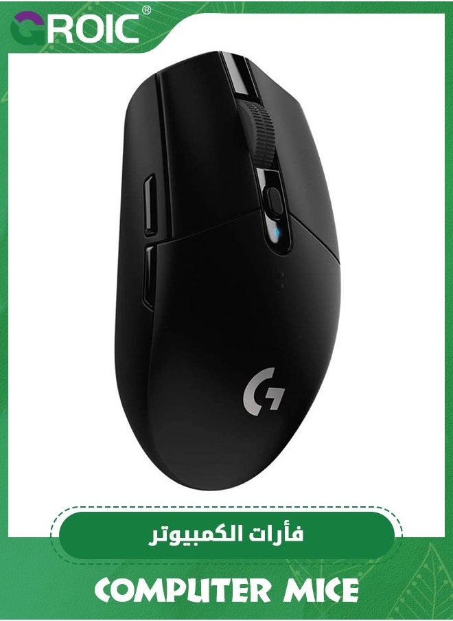 GROIC Black Wireless Mouse for Laptop Computer Mouse with USB Receiver 2.4GHz Optical Tracking Computer Mouse Ergonomic Portable Mouse for PC Laptop  - Image 2