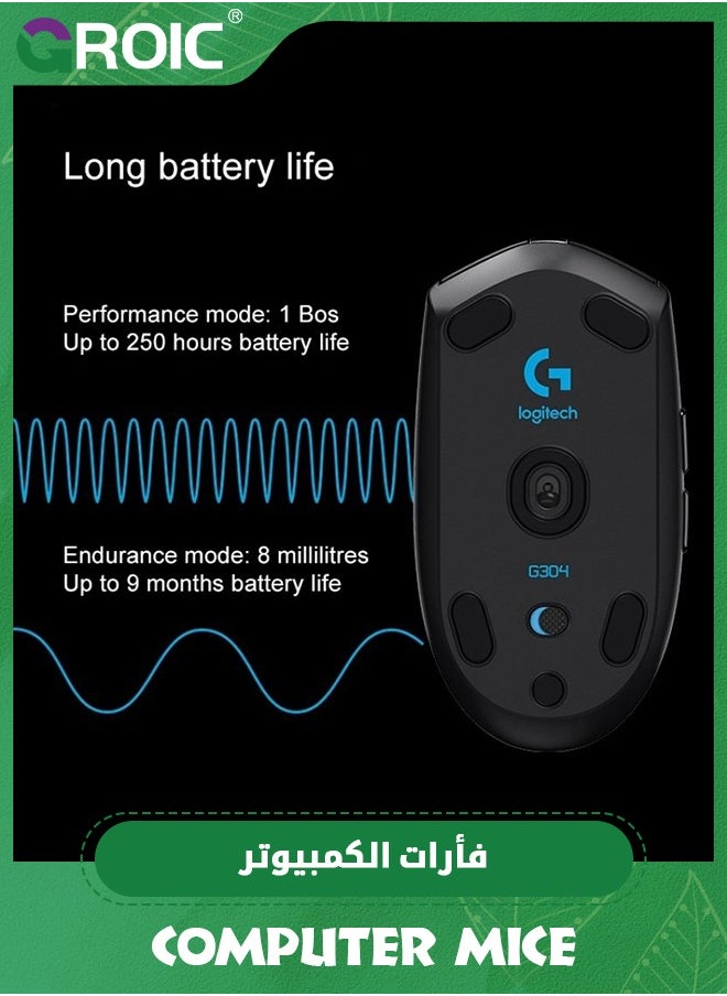 GROIC Black Wireless Mouse for Laptop Computer Mouse with USB Receiver 2.4GHz Optical Tracking Computer Mouse Ergonomic Portable Mouse for PC Laptop  - Image 4