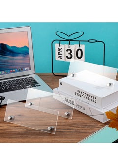 KASTWAVE مجموعة من 6 لوحات اسم مكتبية شفافة من الأكريليك مع حوامل - قابلة للتخصيص، مثالية للمكتب أو الفصل الدراسي أو المنزل أو ديكور المعلم، لافتة أنيقة مخصصة للباب أو الحائط  - Image 5