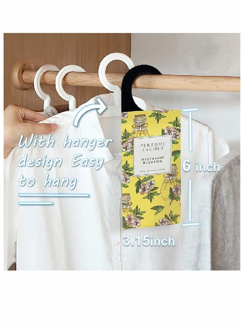 Y&D Apricot Blossom Hanging Sachet Closet Deodorizer 1 Pack 12 Pcs Scent Drawer Freshener Air Scented for Home Car Long Lasting Sachets Smell Goods - Image 4