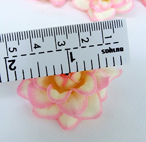 ICRAFY ICRAFY 24 Silk Silver Roses Head Flower Head - 1.75 "" - Flowers Heads Fabrics Fabrics Floral Supplies Wholesale Lot of Wedding Flower - Image 2