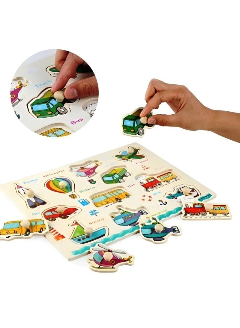 Generic - Pairing Maze & Assemble Wooden Puzzles for Toddlers, Jigsaw Shape Matching, Teacher Parents Early Learning Support Tools, Montessori Motor Skill Development Toys (Baby Animals Pattern) - Image 1