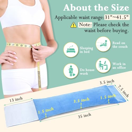 KAVIL Lumbar Support Pillow for Sleeping Lower Back Sciatic Nerve Pain Relief Lumbar Roll for Office Chairs & Bed Body Pain Relief Side Sleeping Lumbar Cushion for Sciatica, Herniated Disc, Scoliosis - Image 2