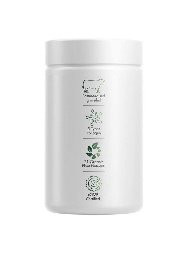 Codeage Multi Collagen Protein + Organic Raw Greens Superfood Capsules Supplement 21 Fruits & Veggies Grassfed Hydrolyzed Collagen Peptides 5 Types Allinone 180 Count - Image 3