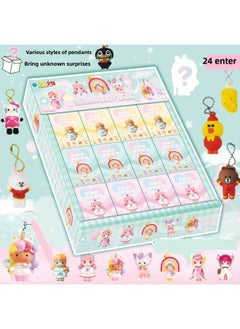Luminous Turtle Resin Ornaments Jelly Color Chain Small Turtle Stack Le Fluorescent Turtle Lucky Turtle Toy Wholesale-Color:Small Keychain Pendant Blind Box-24 Small Boxes