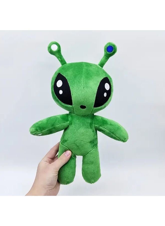 Green Alien Plush Toy with Expressive Eyes Soft Cuddly Stuffed Animal Poseable Head Arms - Image 3