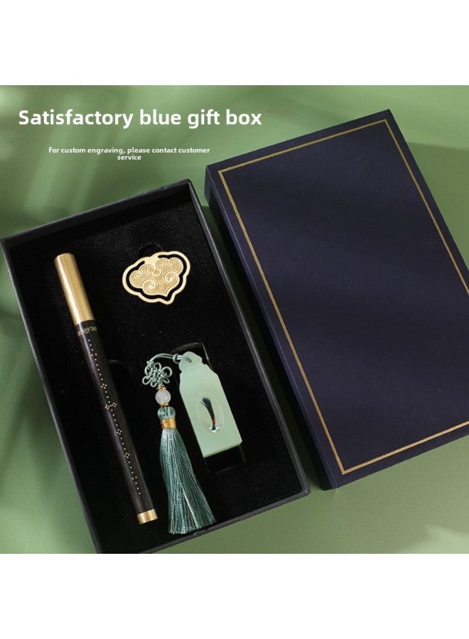 Baby Birth Brush Making Pendant Souvenir Making DIY Homemade Birth Necklace Birth Hair Hundred Days Suit-Color:Satisfactory-blue Gift Box  - Image 1