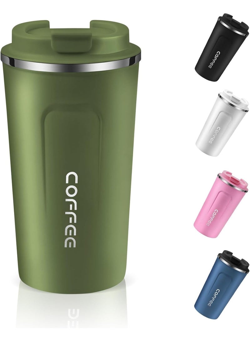 كوب حراري ستانلس ستيل مع غطاء محكم – حافظ للحرارة والبرودة أثناء السفر - Image 1