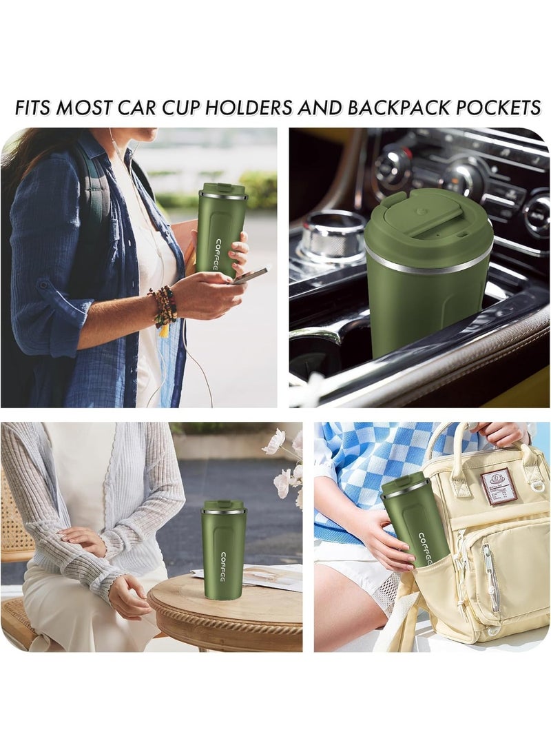 كوب حراري ستانلس ستيل مع غطاء محكم – حافظ للحرارة والبرودة أثناء السفر - Image 5