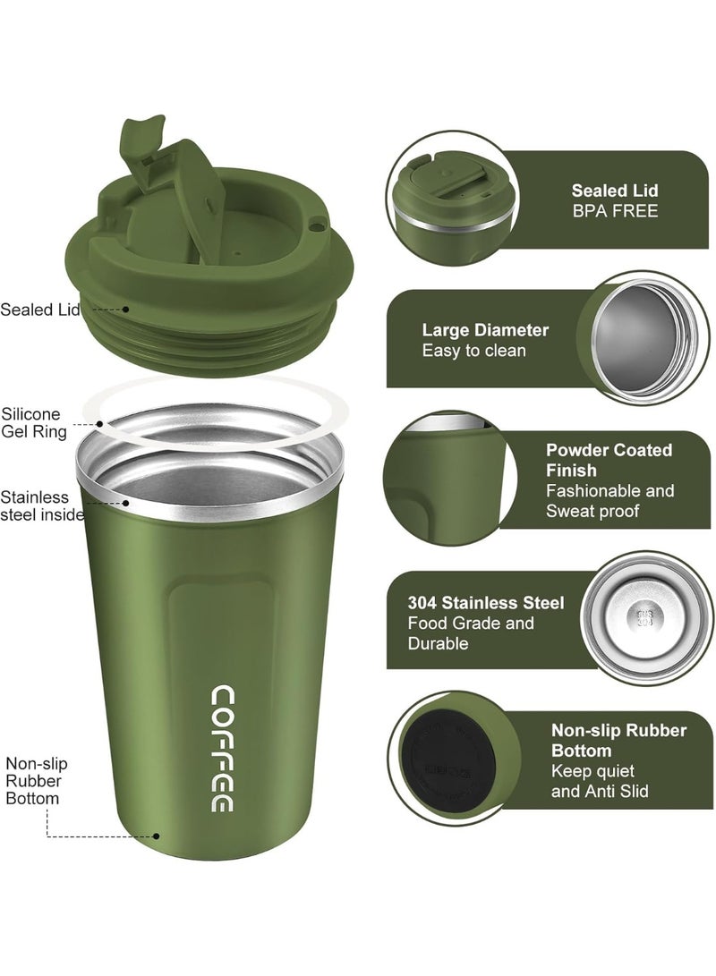 كوب حراري ستانلس ستيل مع غطاء محكم – حافظ للحرارة والبرودة أثناء السفر - Image 2