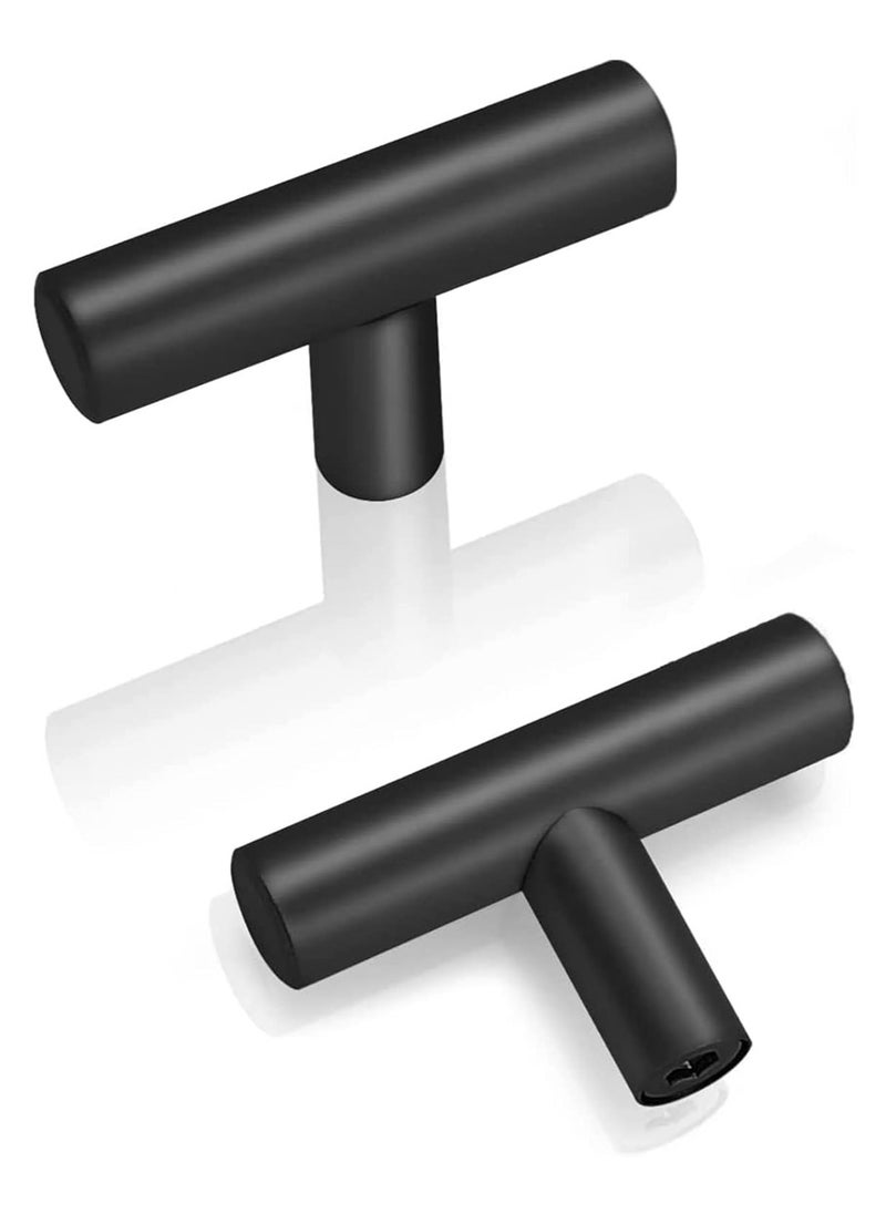 Oasisgalore 5 Pack T-Bar Cabinet Knob Kitchen Door Handles Single Hole Flat Cabinet Handles Cupboard T Bar Handle (Black)  - Image 2