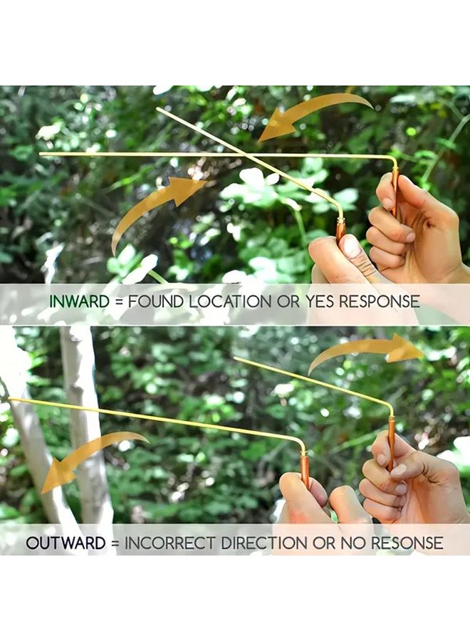 2Pcs Pure Copper Two Color Dowsing Rod For Metal Detection Divination And Feng Shui - Image 5