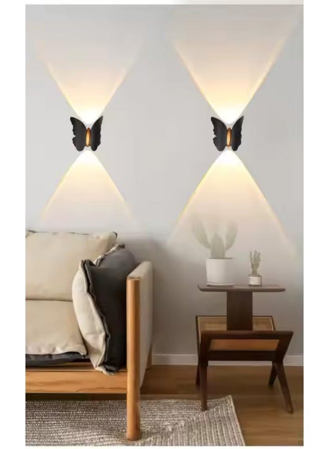AFN Modern Butterfly Wall Light Fixture – Decorative LED Wall Sconce for Indoor Outdoor Use, Unique Artistic Lighting Accent for Living Room Bedroom Hallway Patio Garden Home Décor - Image 3