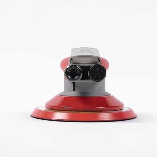 UPWOOD Pneumatic random orbital sander 6-inch light weight palm sander 3/16" (5 mm) diameter orbit 12000 RPM with extra 15pcs sandpaper - Image 5