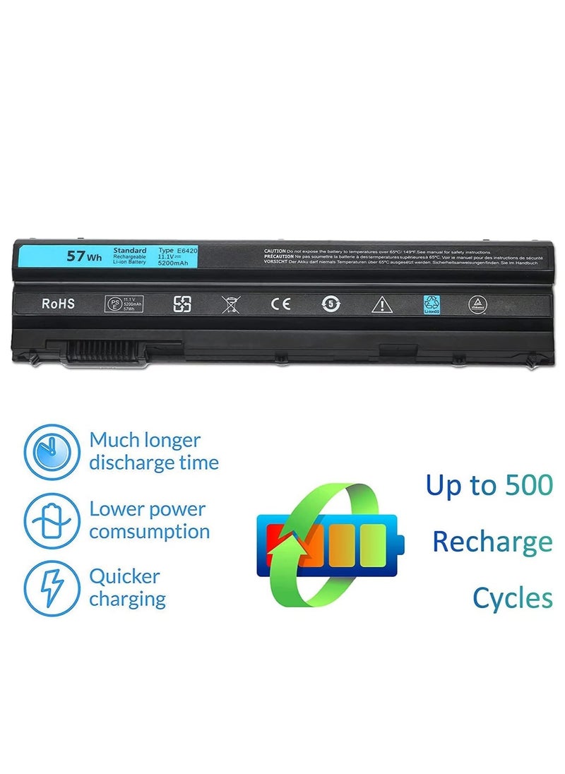 بطارية T54FJ E6420 للاب توب ديل لاتيتيود E6430 E5430 E6520 E5520 انسبيرون 7520 5720 فوسترو 3460 3450 نوت بوك [10.8 فولت 5200 مللي امبير في الساعة]، NiMh