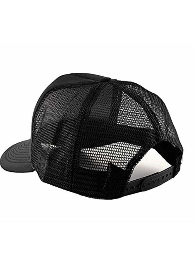 ALLNTRENDS Adult Trucker Hat Smile Face Embroidered Baseball Cap Adjustable Snapback (Black) - Image 3