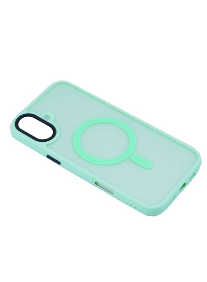 SanHu Magnetic Case Cover for iphone 17,[Compatible with Magsafe][Mil-Grade Drop Protection] Slim Shockproof Translucent Protective Phone Back Case Cover for iphone 17, Green