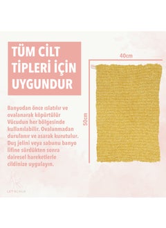 LET'SCRUB Blue-Yellow-Orange-Green Bath Loofah Suitable for All Skin Types - For Women and Men 50X40 cm  - Image 5
