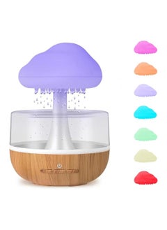 DIGI CORE Rain Cloud Night Light Aromatherapy Humidifier Essential Oil Diffuser 380ML 7 Colours LED Night Light 3 Power Levels Bedside Sleep Relaxation Water Drop Sound Cold Fog For Home Office Yoga Bedroom  - Image 1