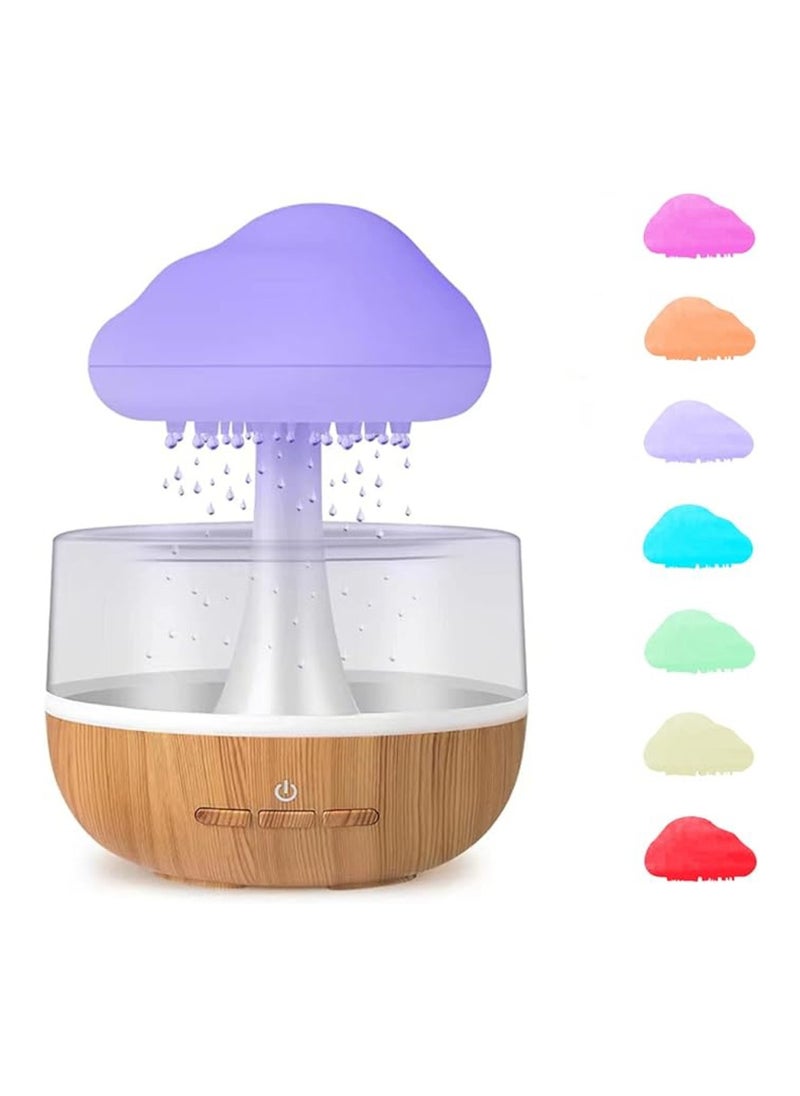 DIGI CORE Rain Cloud Night Light Aromatherapy Humidifier Essential Oil Diffuser 380ML 7 Colours LED Night Light 3 Power Levels Bedside Sleep Relaxation Water Drop Sound Cold Fog For Home Office Yoga Bedroom  - Image 1