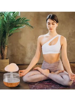 DIGI CORE Rain Cloud Night Light Aromatherapy Humidifier Essential Oil Diffuser 380ML 7 Colours LED Night Light 3 Power Levels Bedside Sleep Relaxation Water Drop Sound Cold Fog For Home Office Yoga Bedroom  - Image 3