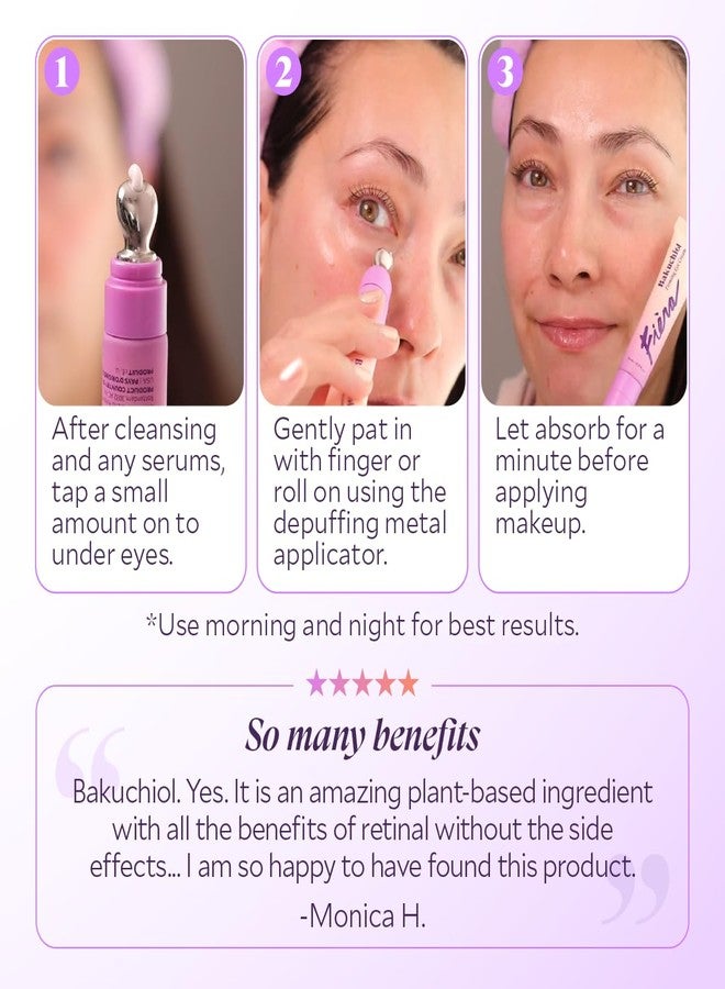 FIÈRA Bakuchiol Firming Eye Cream - Designed Specifically For Mature Skin - Targets Wrinkles, Anti-Aging, Dark Spots, and Fine Lines - Hydrating and Rejuvenating Formula - 15 ML / 0.5 FL. OZ. - Image 4