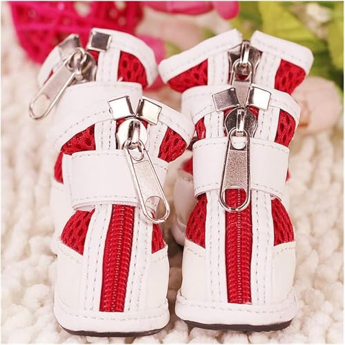 Doggo Bite Dog Shoes for Shih Tzu, Golden Retriever, German Shepherd/Summer Heat Dog Boot Adjustable Non-Slip, PU Paw Protector-Waterproof Size-3 for 1 to 4 Kg(L X W Paw-2.36x 1.77) Inches - Image 3