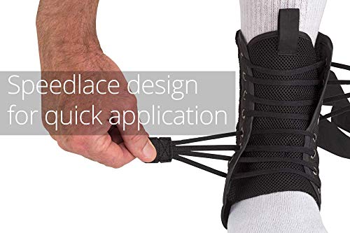 Ossur FormFit Ankle Brace with Speedlace & Figure 8 Straps | Single Pull Closure & Removable Semi-Rigid Stays | Ankle Immobilization Post Injury or Prophylactic Use | Durable Material | (Medium) - Image 5