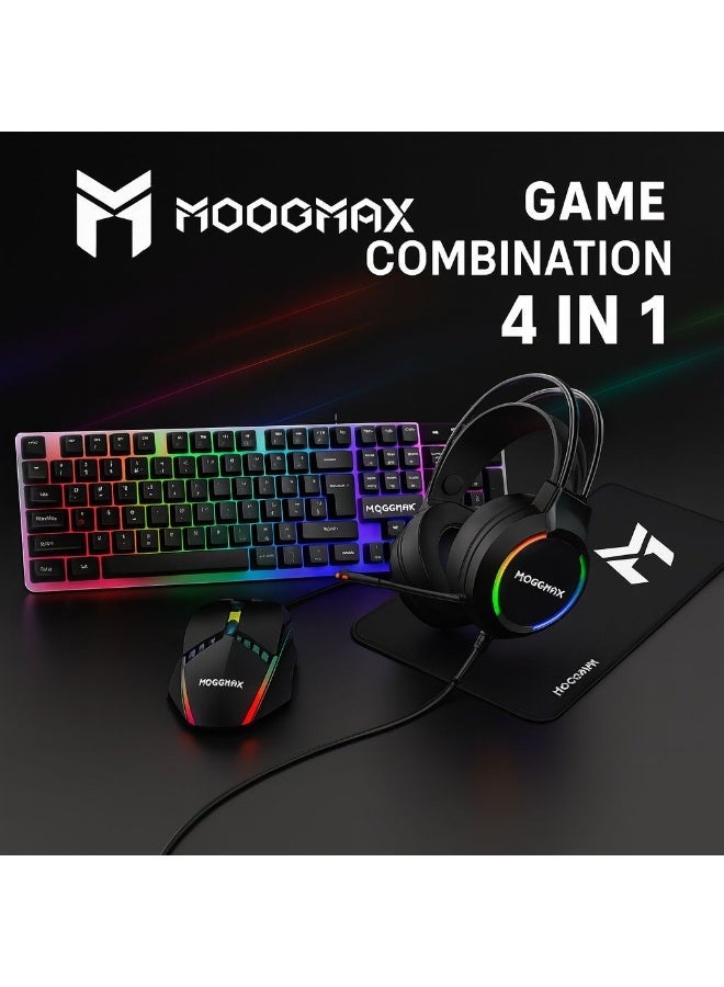 Keyboard or professional gaming set – 4-in-1 bundle with RGB lighting - Image 1
