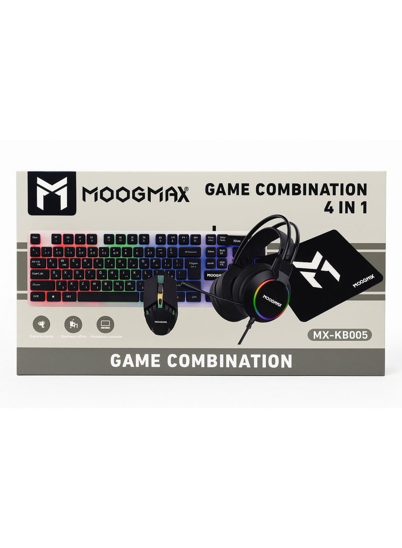 Keyboard or professional gaming set – 4-in-1 bundle with RGB lighting - Image 2