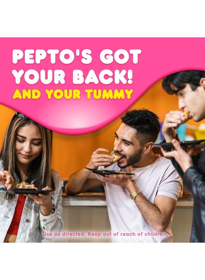 Pepto Bismol Pack Of 3 Fast And Effective Digestive Relief From Nausea, Heartburn, Indigestion, Upset Stomach, Diarrhea, 24 Chewable Tablets - Image 5