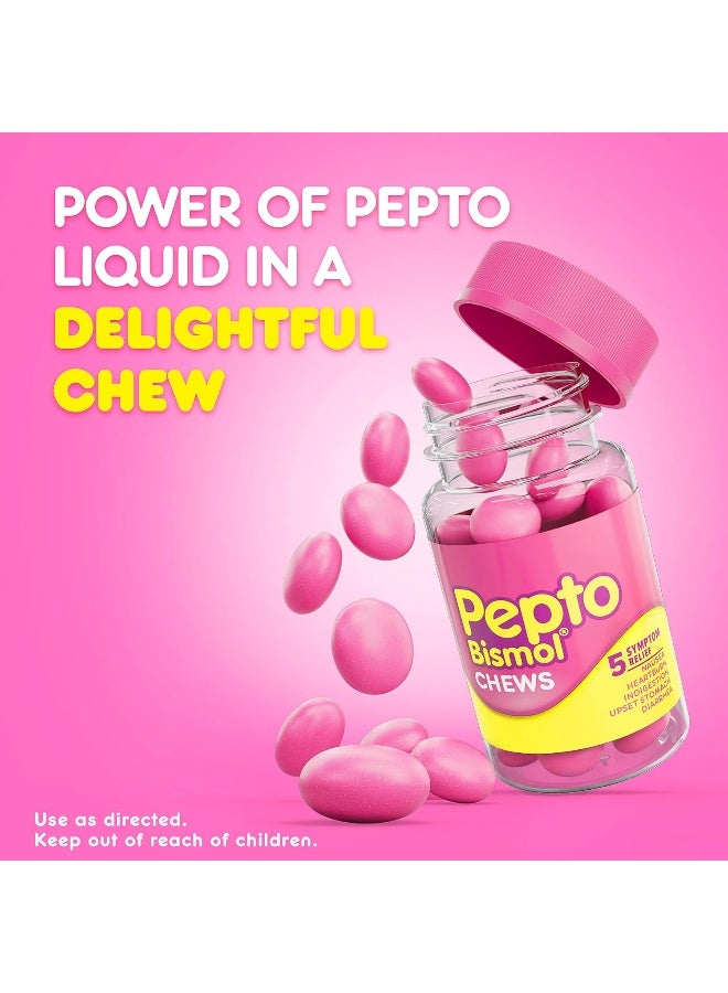 Pepto Bismol Pack Of 3 Fast And Effective Digestive Relief From Nausea, Heartburn, Indigestion, Upset Stomach, Diarrhea, 24 Chewable Tablets - Image 4