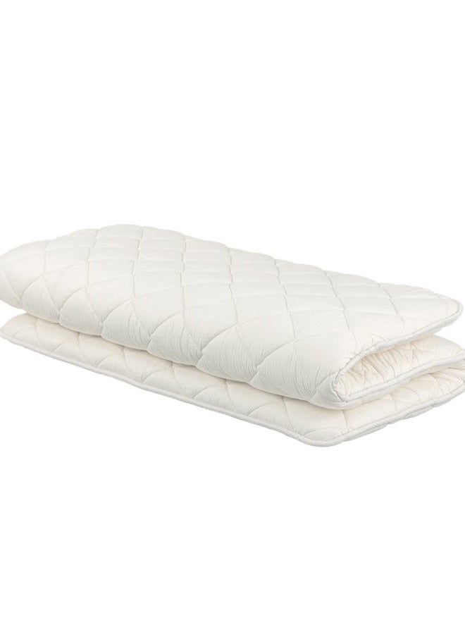 FULI Japanese Futon Mattress, Japanese Floor Mattress, Floor Bed, Tatami Foldable Bed, Roll Up Sleeping Pad, Shikibuton, Made in Japan (White, Full XL) - Image 1