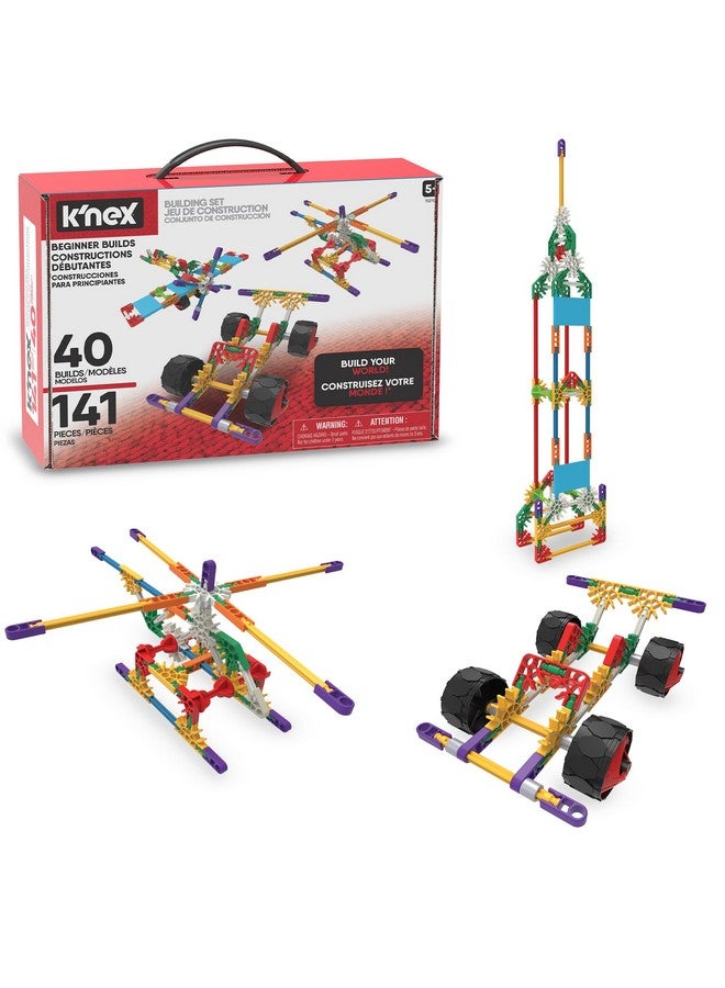 K'NEX - 40 Model Building Set‚ 141 Pieces, STEM Toy, Engineering Play, Creative Construction‚ Ages 5+ - Image 1