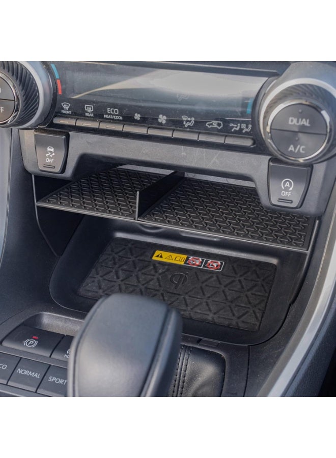 منظم وحدة التحكم المركزية متوافق مع تويوتا RAV4 2023 2022 2021 2020 2019 و 2021-2023 RAV4 Prime ، ABS مادة إدراج علبة تغيير التروس مربع التخزين الثانوي - Image 5