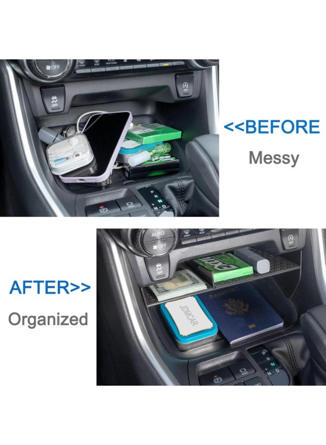 منظم وحدة التحكم المركزية متوافق مع تويوتا RAV4 2023 2022 2021 2020 2019 و 2021-2023 RAV4 Prime ، ABS مادة إدراج علبة تغيير التروس مربع التخزين الثانوي - Image 3