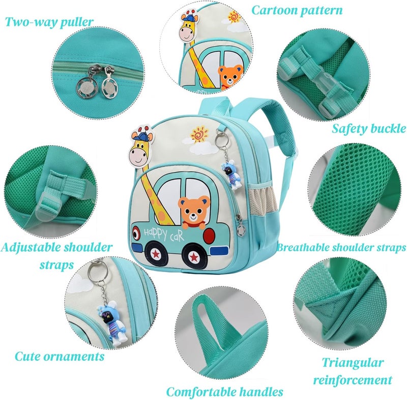 AoMige Toddler Backpack - Cute Cartoon Schoolbag for Kids with Adjustable Straps - Image 2