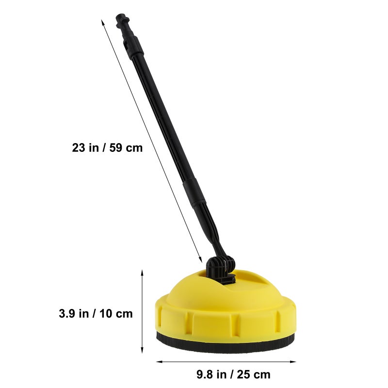 2pcs Car Pressure Washer Rotated Flat Cleaner Round Garage Door Tools with Handle for Home Vehicle - Image 2