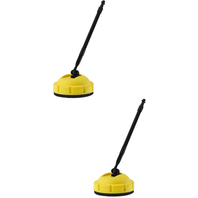 2pcs Car Pressure Washer Rotated Flat Cleaner Round Garage Door Tools with Handle for Home Vehicle - Image 1