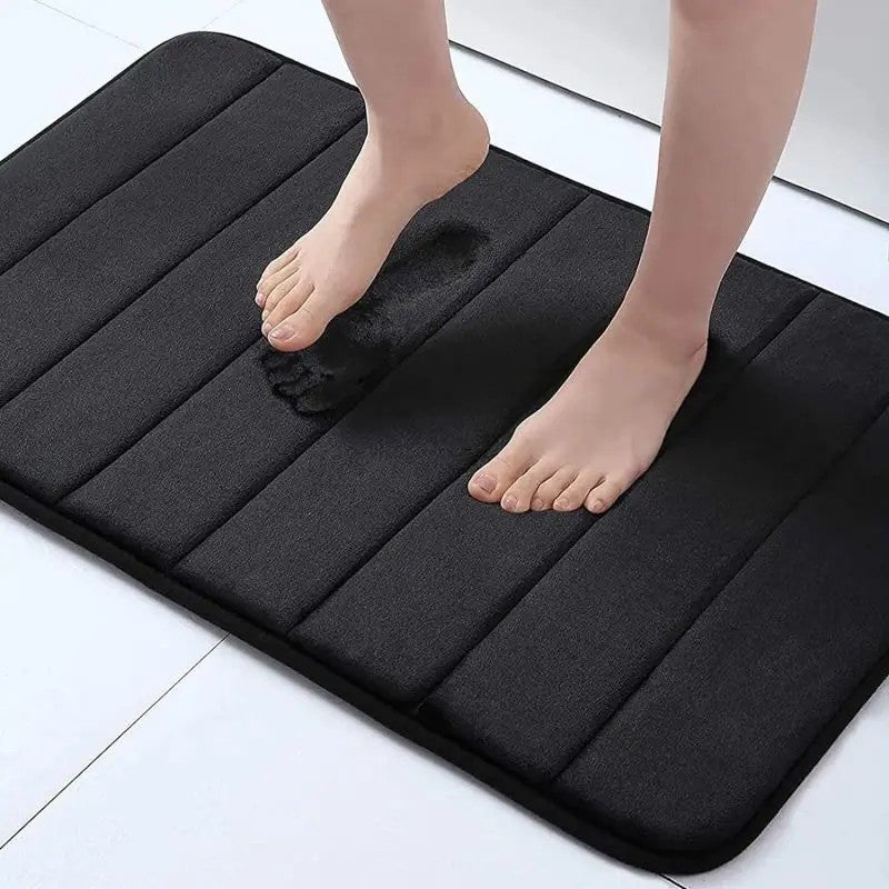 Y&D Logo Water Absorbent Memory Foam Bath Mat Rug, Machine Washable Bathroom Floor Mats, Soft & Non-Slip - Image 2