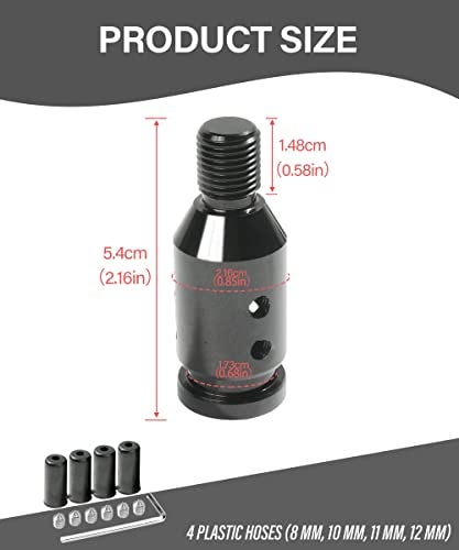 SUJADE YAKEFLY Universal Gear Shift Connector, Aluminum Automatic Shifter Adapter, Non-Threaded Manual Gear M12x1.25 (Black) - Image 5