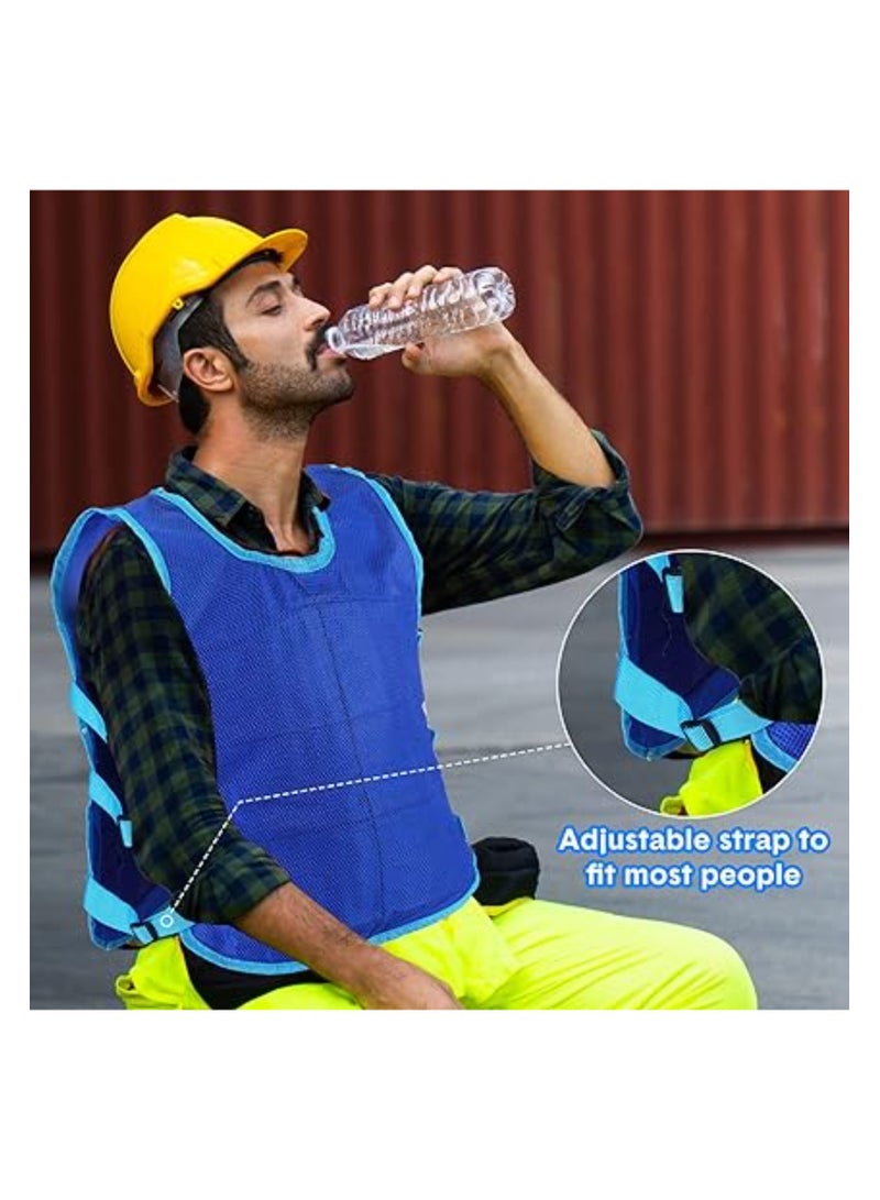 Generic 2 Pack Cooling Vest with 48 Ice Packs, Adjustable Evaporative Cooling Vest for Men and Women, Ideal for Hot Weather Workouts and Running, Water Activated PVA Body Cooler Clothing (L) - Image 5