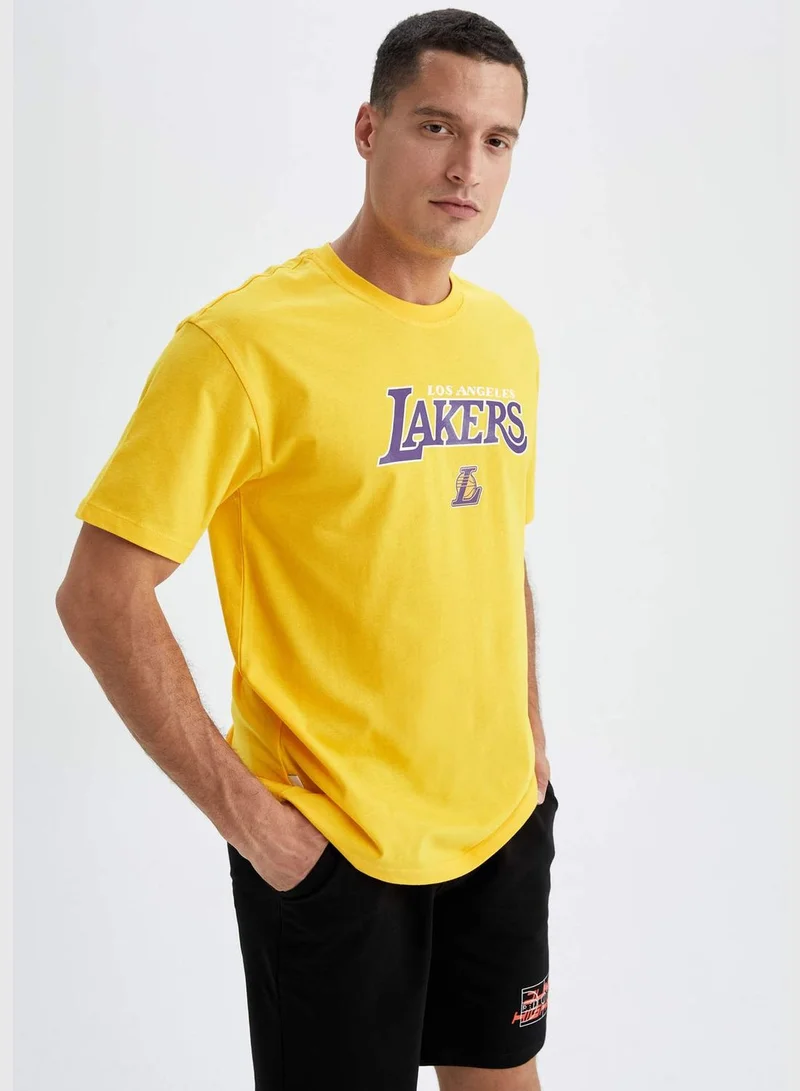 DeFacto Man NBA Los Angeles Lakers Licenced Knitted T-Shirt