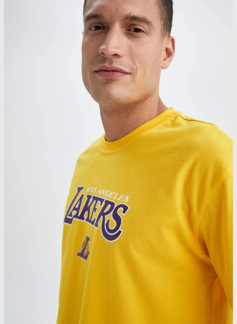DeFacto Man NBA Los Angeles Lakers Licenced Knitted T-Shirt