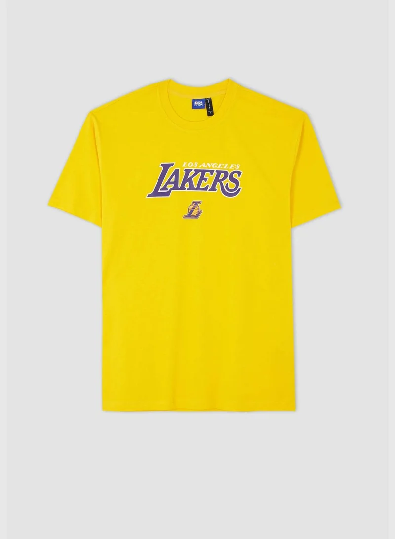 DeFacto Man NBA Los Angeles Lakers Licenced Knitted T-Shirt