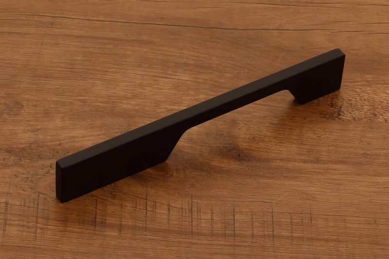 HARMONUS ,Fancy Aluminium Kitchen Cabinet Handle/Pull Handle/Door Handle/Drawer Handle,Glossy Black Finish,Aluminium Alloy, 160 MM (8 Inch), 6 PCS HCBLACKSAC-21-6-160MM - Image 2