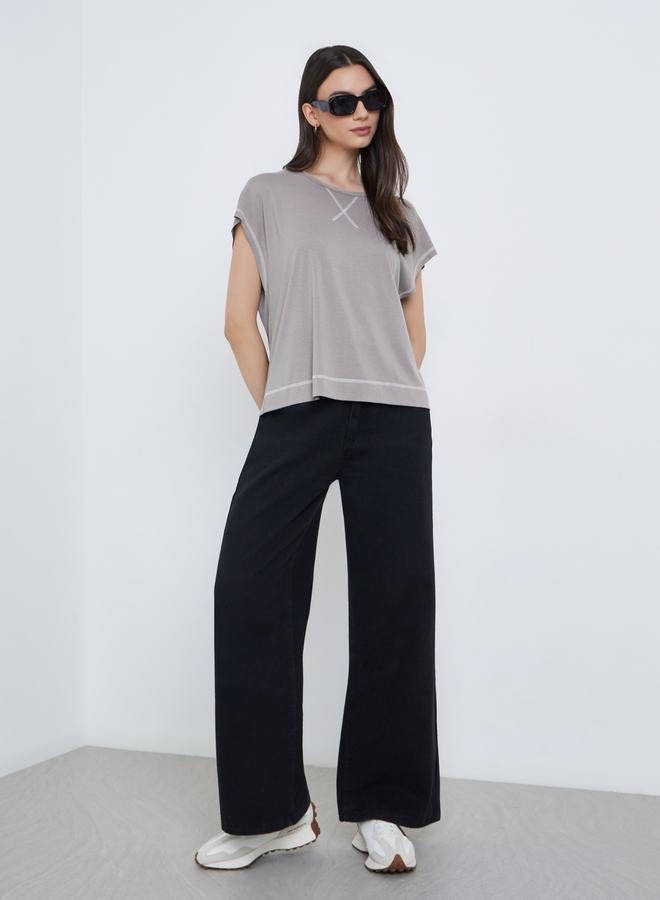 Take Two Contrast Stitch Regular Fit T-Shirt - Image 2