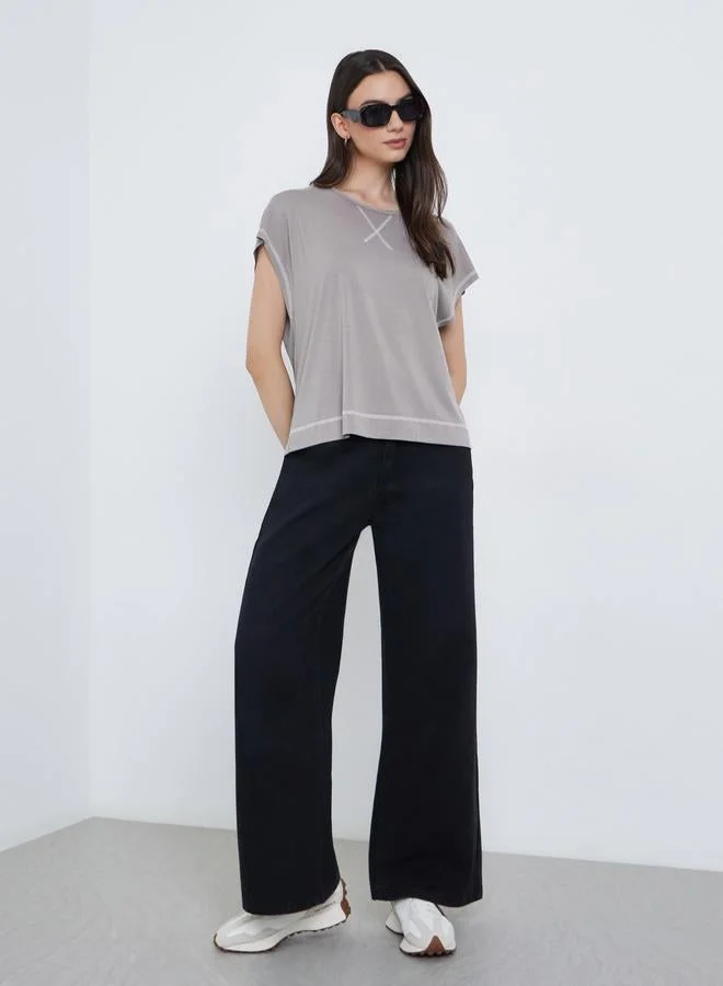 Take Two Contrast Stitch Regular Fit T-Shirt